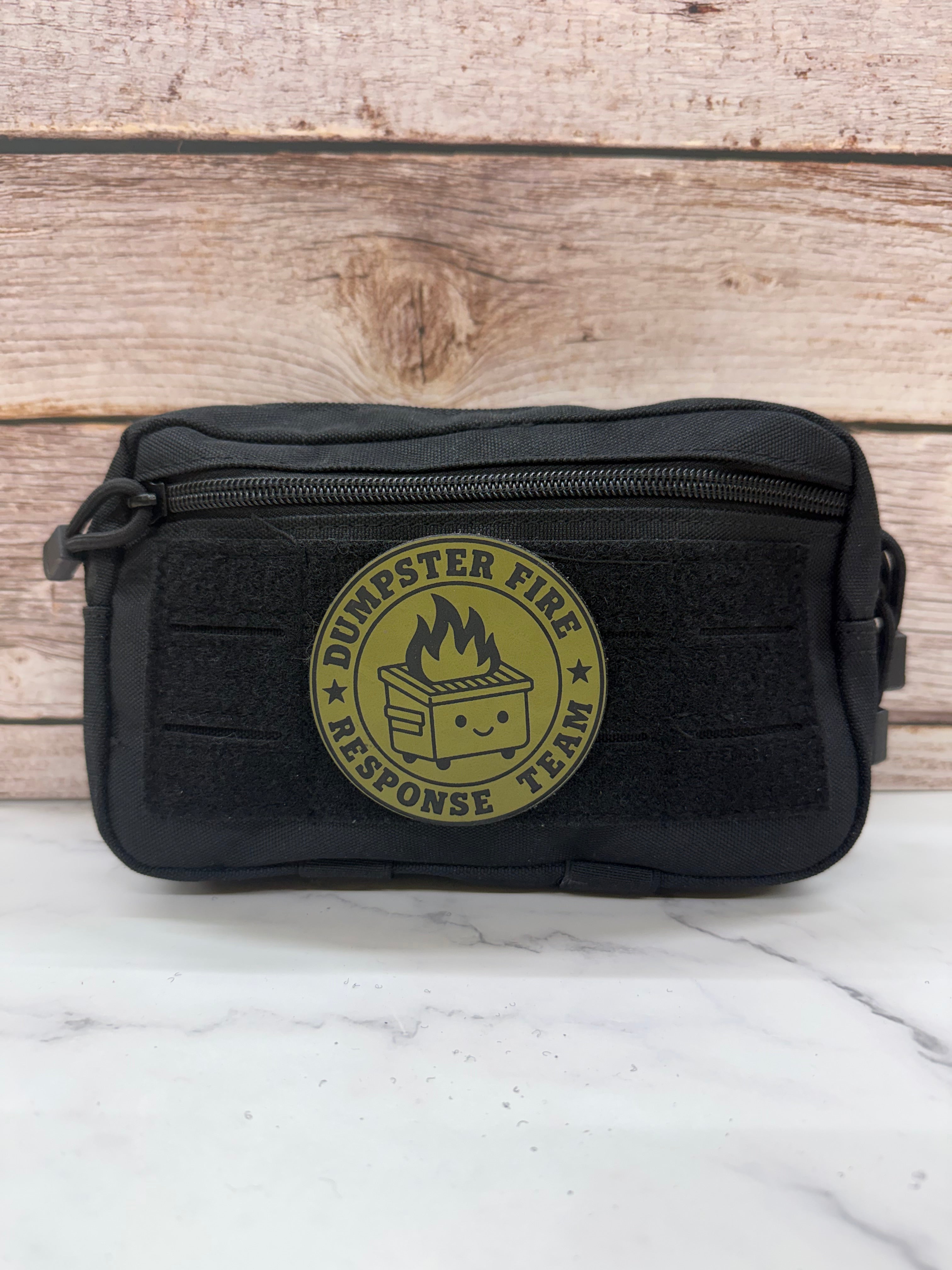 Dumpster Fire Response Team Funny Morale Patch | Made in USA | VELCRO® Brand Hook Backing
