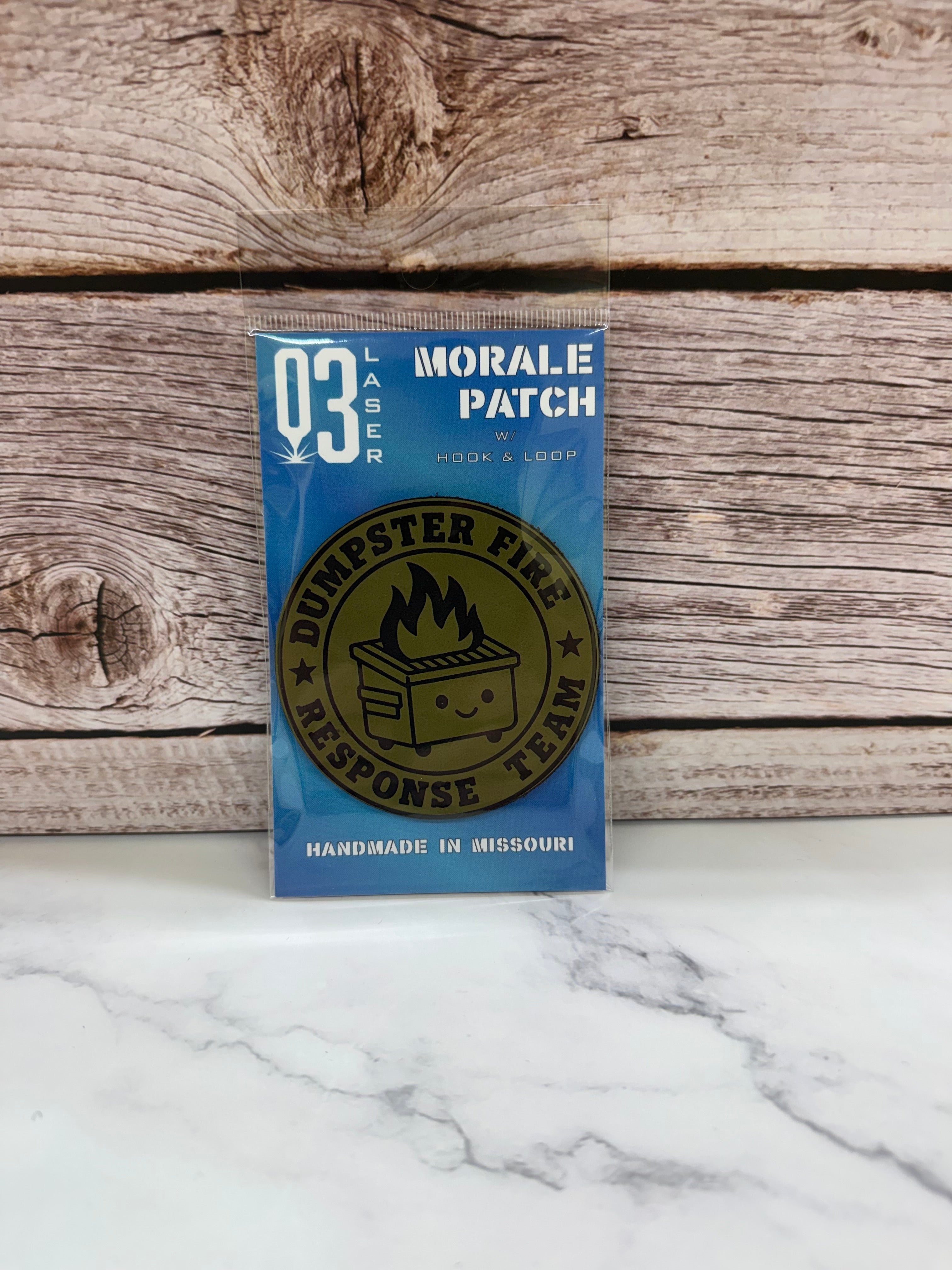 Dumpster Fire Response Team Funny Morale Patch | Made in USA | VELCRO® Brand Hook Backing