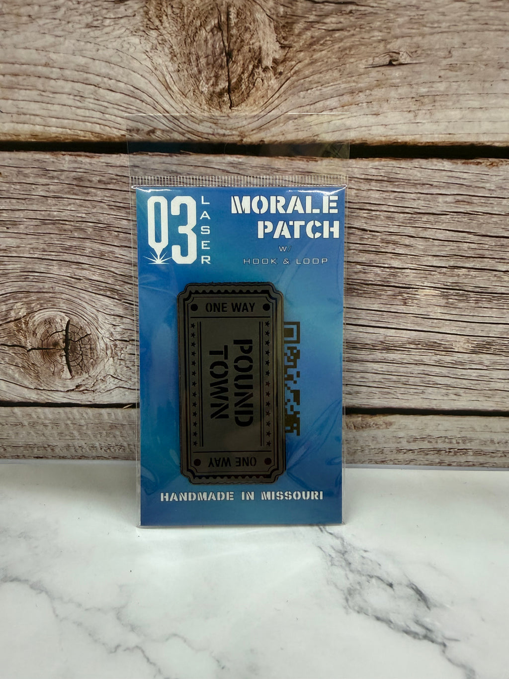 Ticket to Pound Town Funny Morale Patch | Made in USA | VELCRO® Brand Hook Backing
