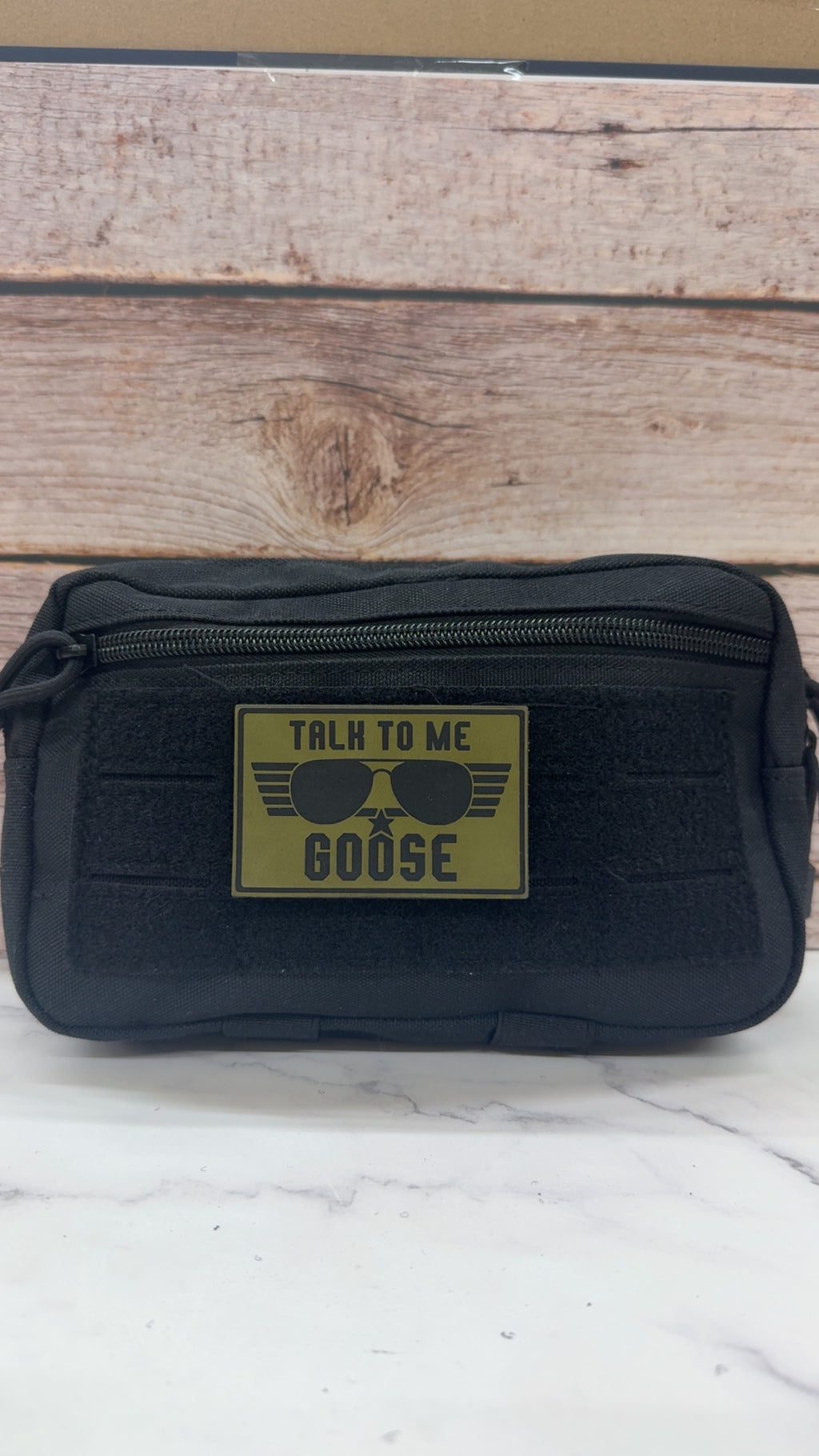 Talk to Me Goose Funny Morale Patch | Made in USA | VELCRO® Brand Hook Backing