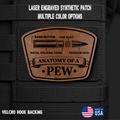Anatomy of a Pew Funny Morale Patch | Made in USA | VELCRO® Brand Hook Backing