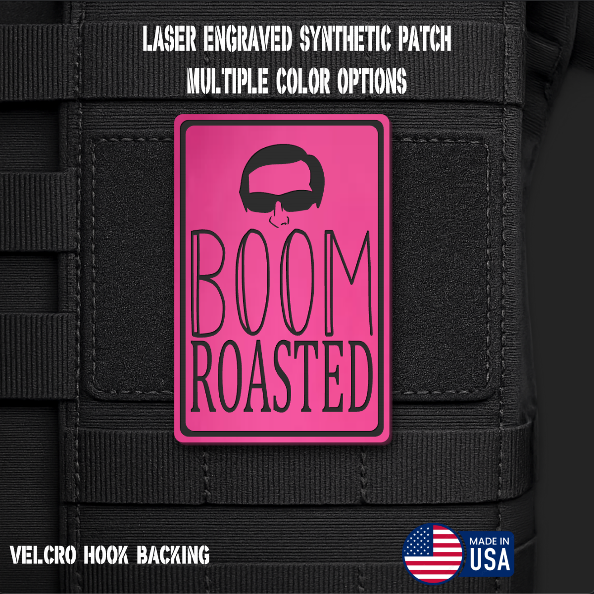 Boom Roasted Morale Patch | Made in USA | VELCRO® Brand Hook Backing