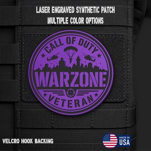Call of Duty Warzone Veteran Morale Patch | Made in USA | VELCRO® Brand Hook Backing