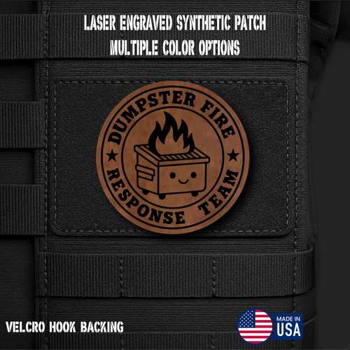 Dumpster Fire Response Team Funny Morale Patch | Made in USA | VELCRO® Brand Hook Backing