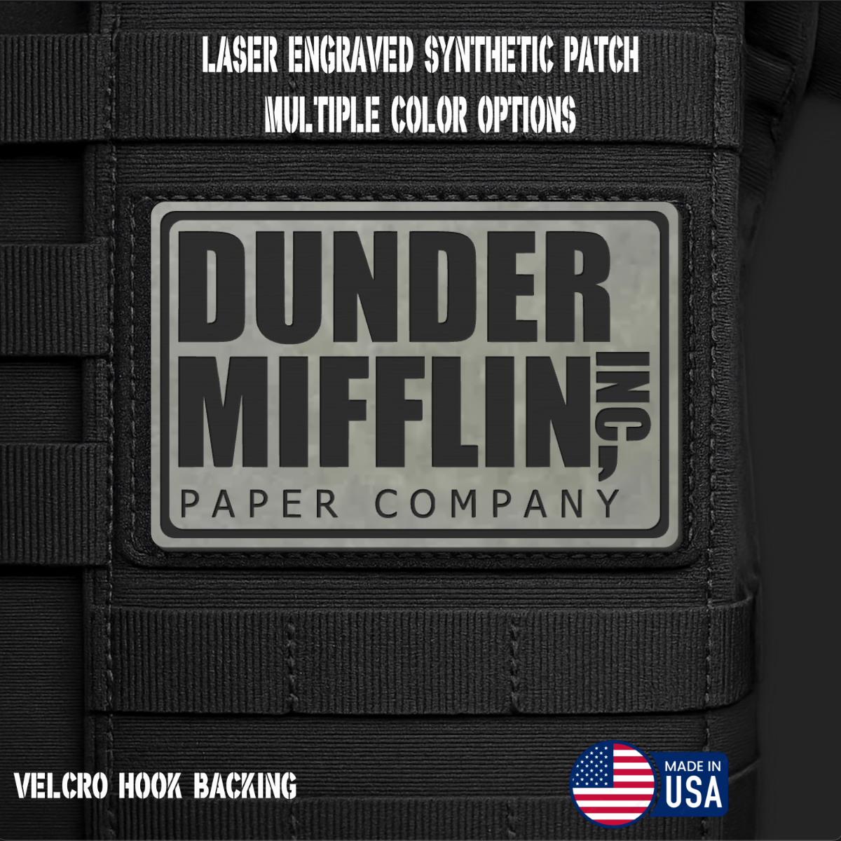 Dunder Mifflin Morale Patch | Made in USA | VELCRO® Brand Hook Backing