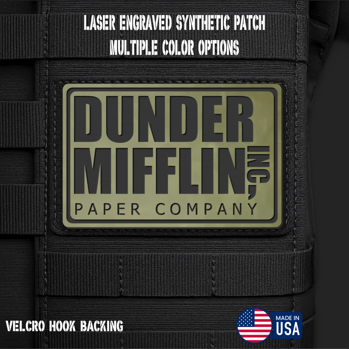 Dunder Mifflin Morale Patch | Made in USA | VELCRO® Brand Hook Backing