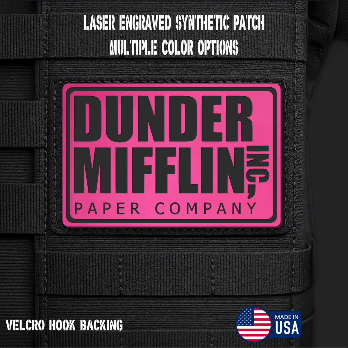 Dunder Mifflin Morale Patch | Made in USA | VELCRO® Brand Hook Backing