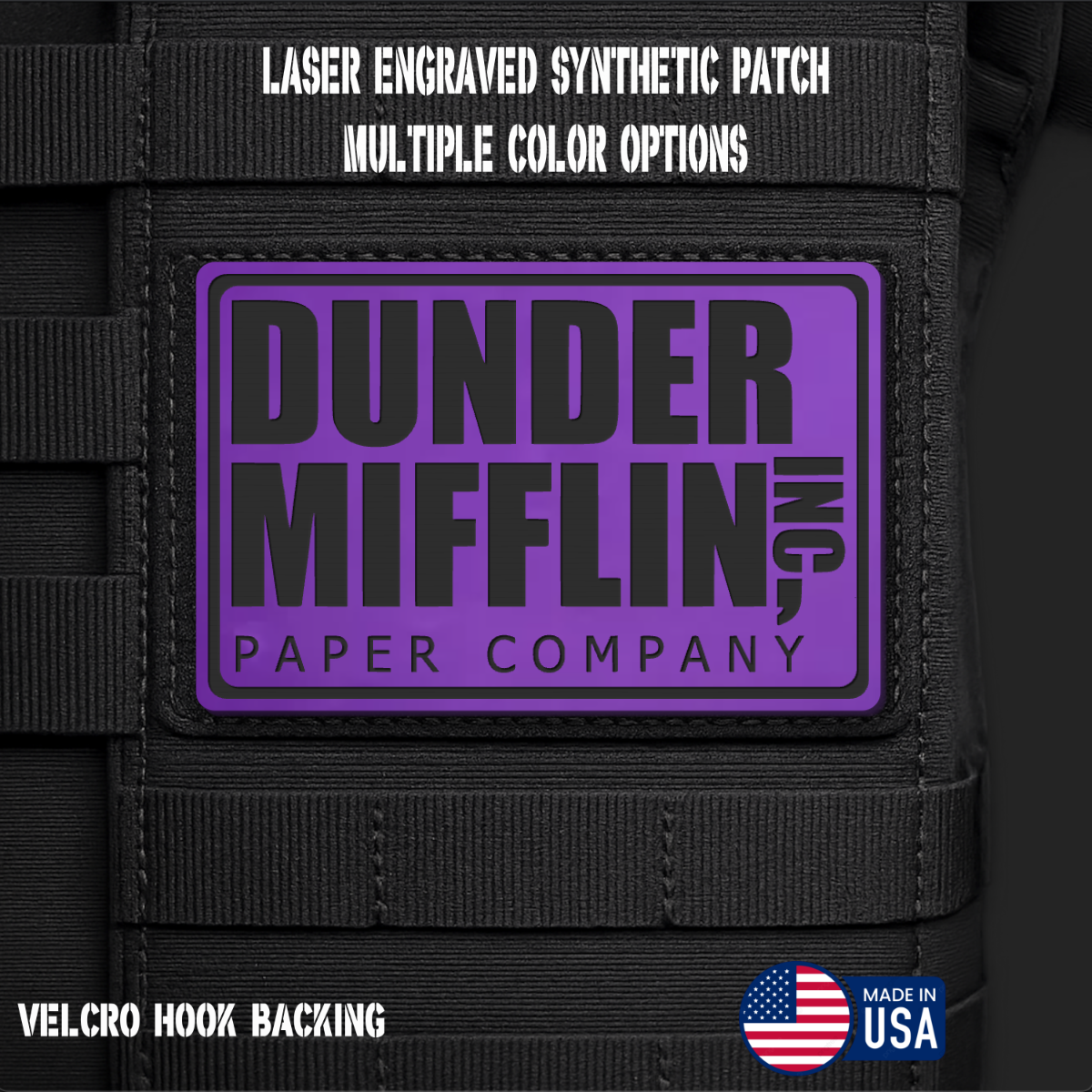 Dunder Mifflin Morale Patch | Made in USA | VELCRO® Brand Hook Backing