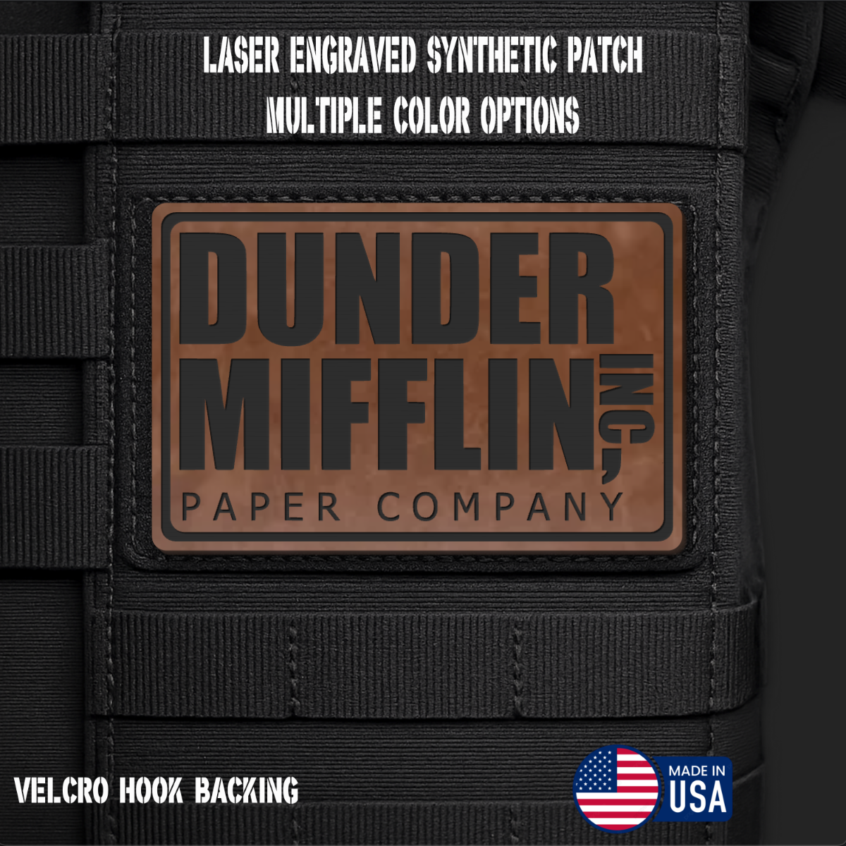 Dunder Mifflin Morale Patch | Made in USA | VELCRO® Brand Hook Backing