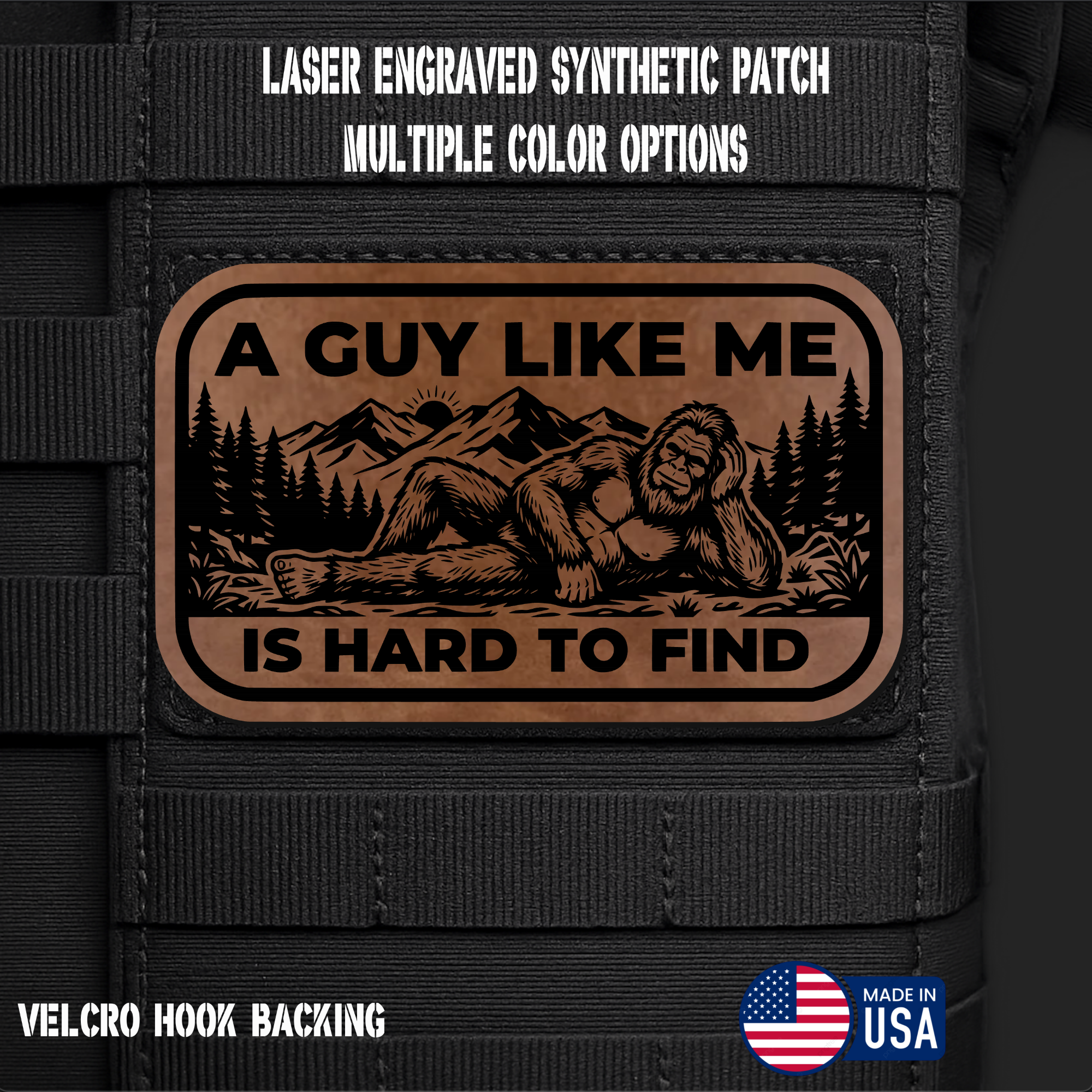 Guy Like Me is Hard to Find (Option 2) Funny Morale Patch | Made in USA | VELCRO® Brand Hook Backing