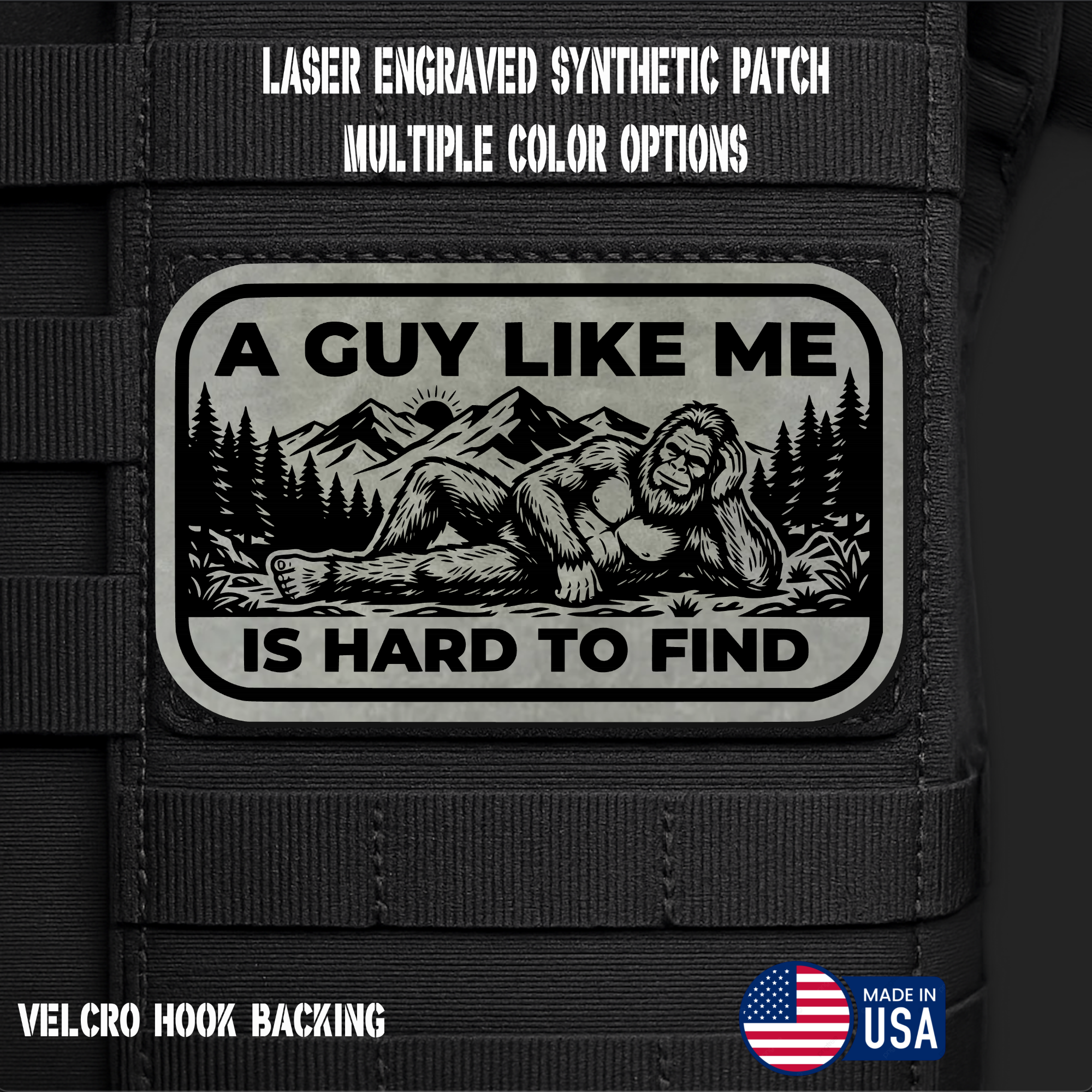 Guy Like Me is Hard to Find (Option 2) Funny Morale Patch | Made in USA | VELCRO® Brand Hook Backing