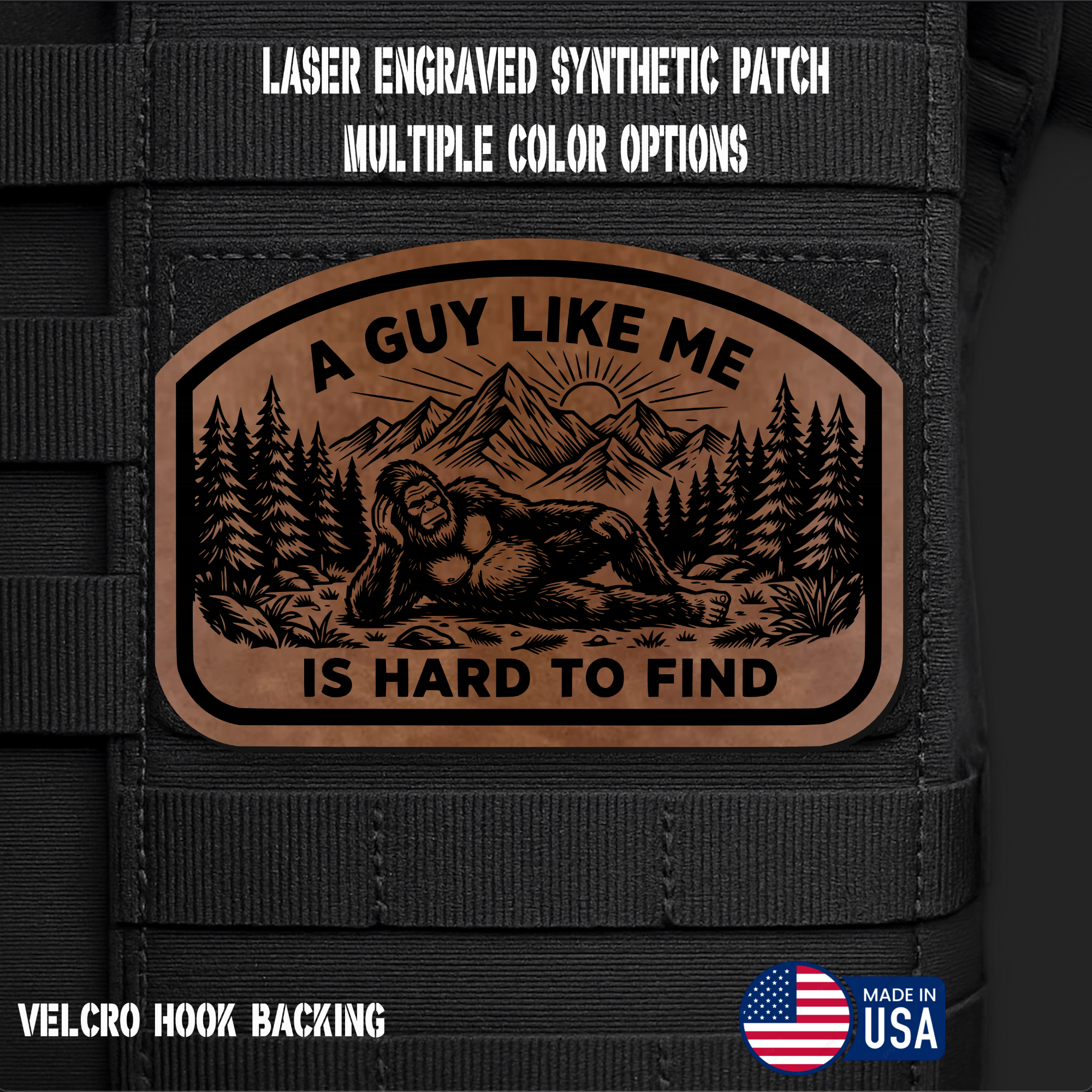 Guy Like Me is Hard to Find (Option 1) Funny Morale Patch | Made in USA | VELCRO® Brand Hook Backing