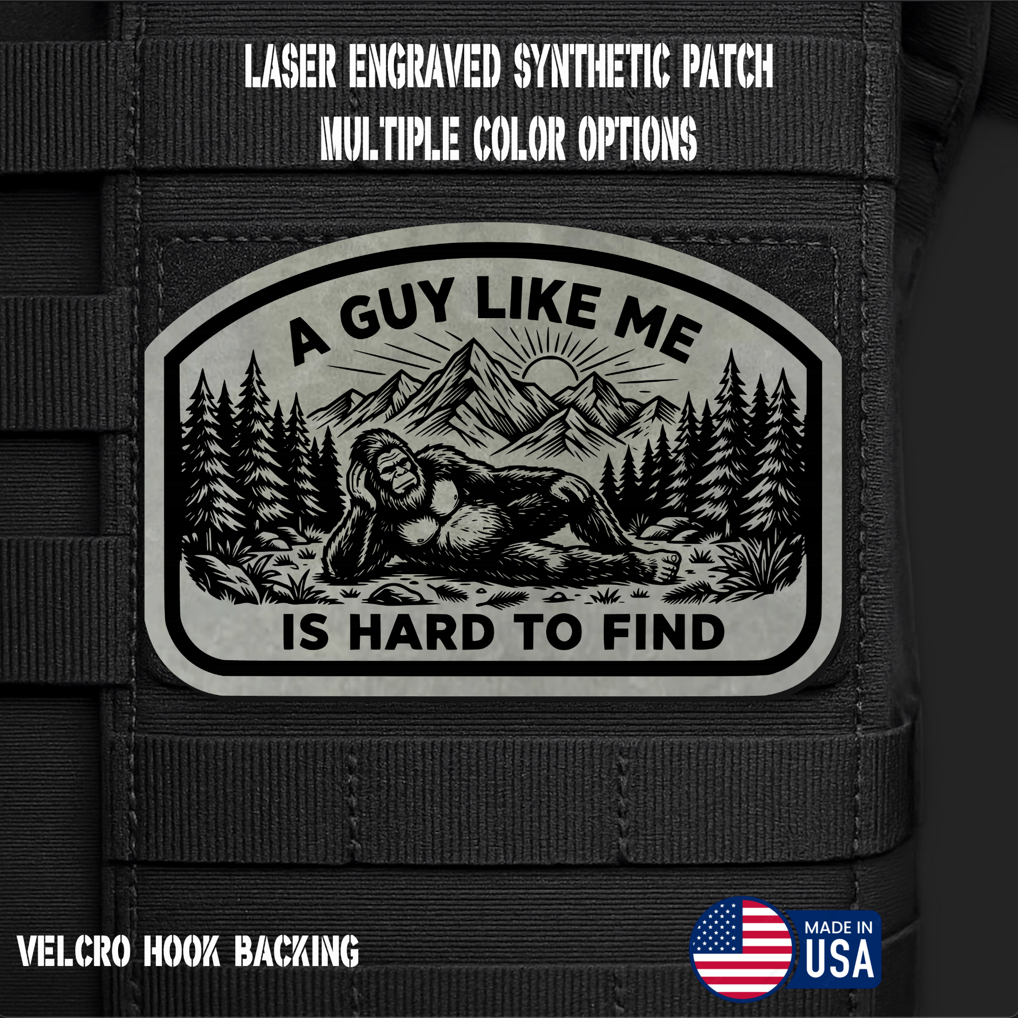 Guy Like Me is Hard to Find (Option 1) Funny Morale Patch | Made in USA | VELCRO® Brand Hook Backing