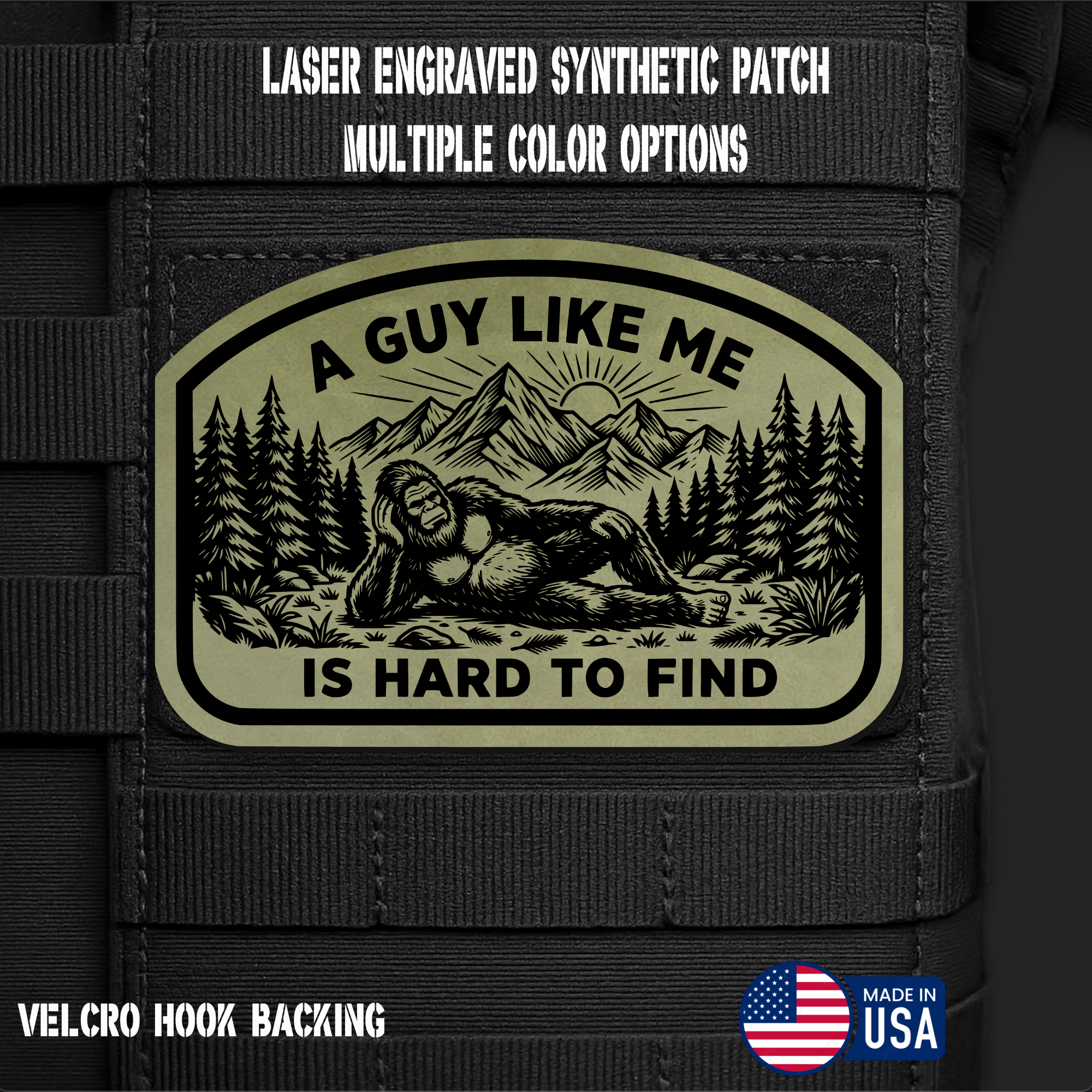Guy Like Me is Hard to Find (Option 1) Funny Morale Patch | Made in USA | VELCRO® Brand Hook Backing