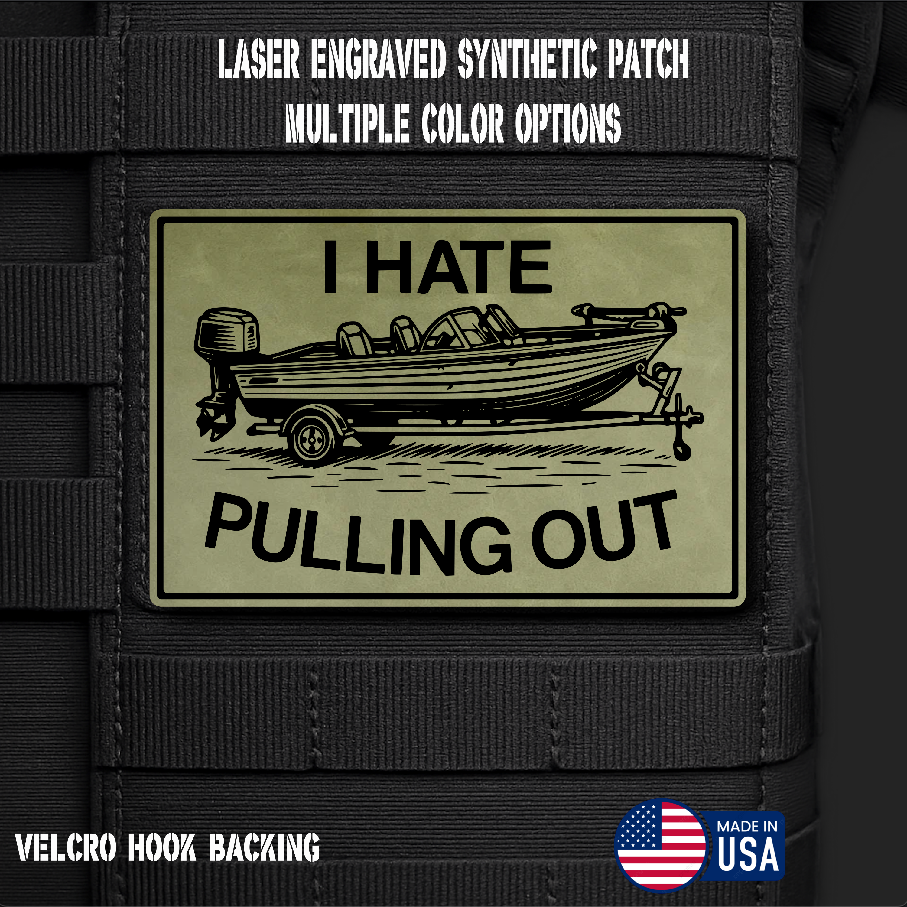 I Hate Pulling Out Funny Morale Patch | Made in USA | VELCRO® Brand Hook Backing