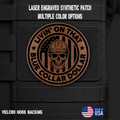 Livin on That Blue Collar Dollar Funny Morale Patch | Made in USA | VELCRO® Brand Hook Backing